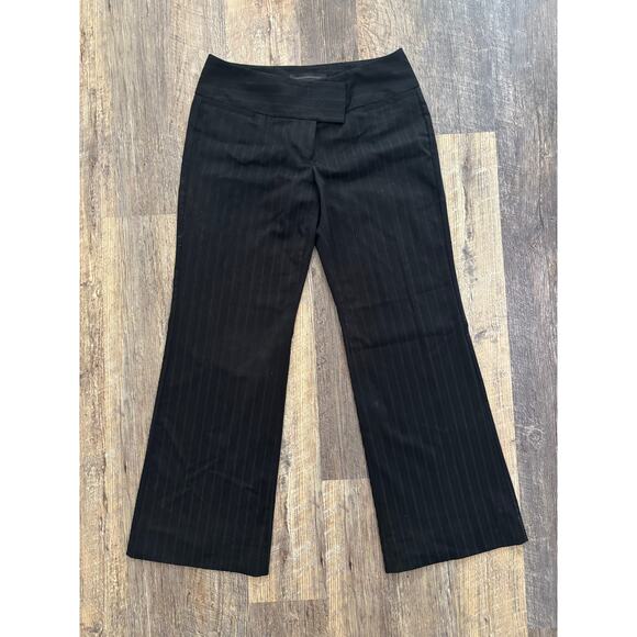 Express Design Studio Editor Black Pinstripe Pants Size 6 - Picture 1 of 5